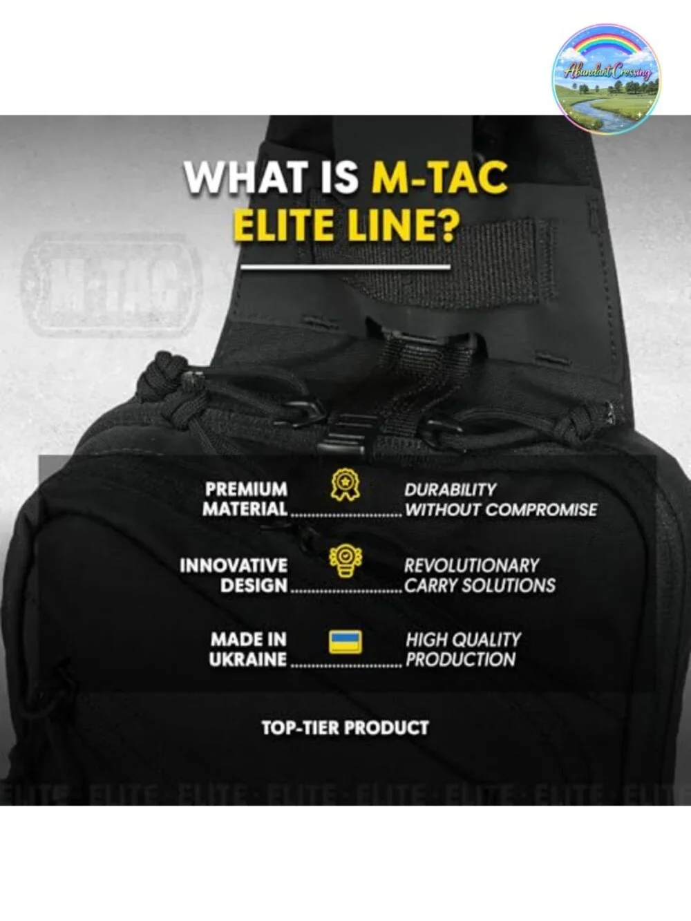 M-Tac Elite Sling Bag - EDC Tactical Crossbody Concealed Carry CCW Chest Pack